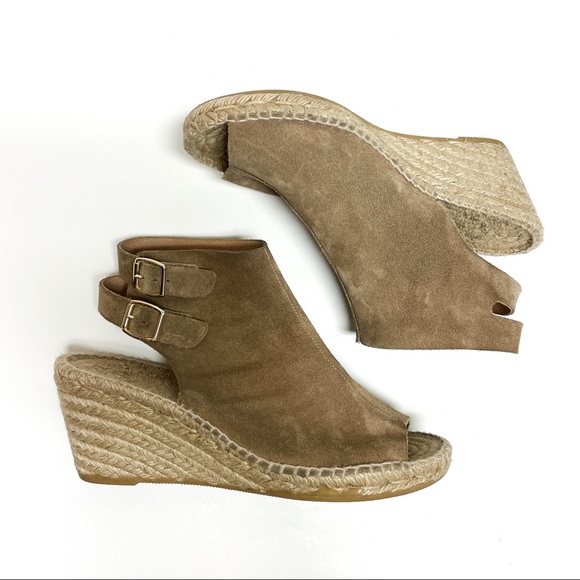 Vintage (no brand) Suede Wedge Espadrilles Sandals - Picture 3 of 7